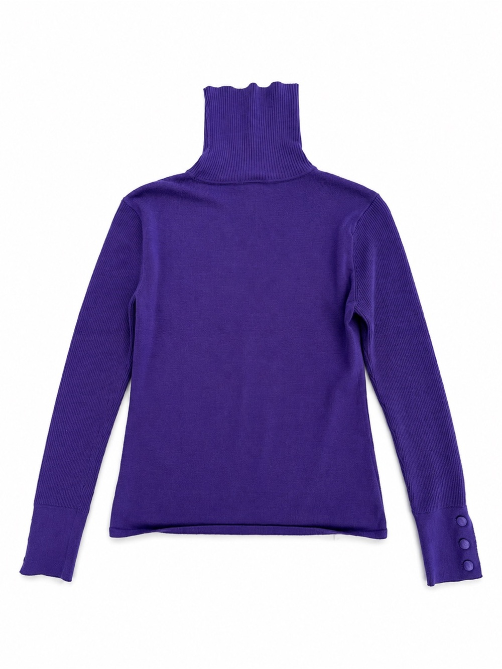 L'AGENCE Violet Ribbed Turtleneck Sweater